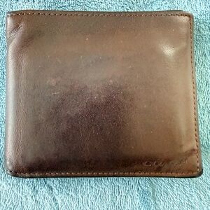 Vintage Coach Brown Leather Bifold Wallet